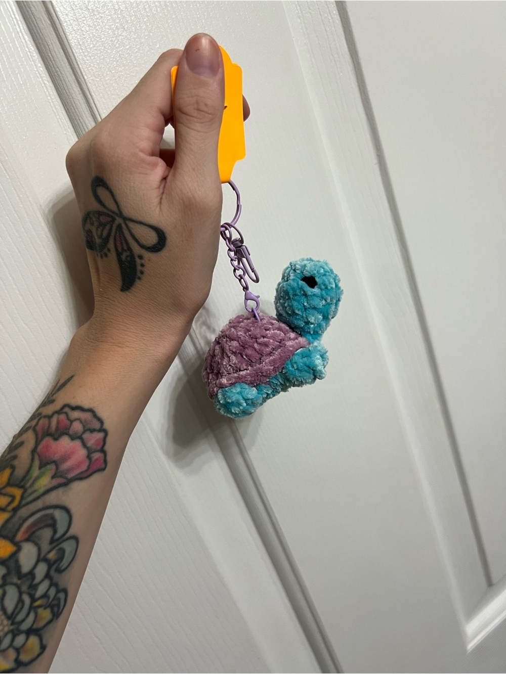 Little Crocheted Turtle Keychain